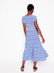 Boden Blue Tiered Jersey Midi Dress - Image 4 of 6