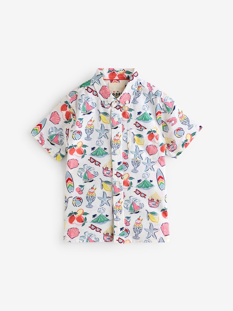 Boden Multi Cotton Linen Shirt - Image 1 of 4