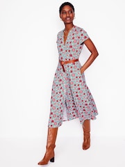 Boden White Sara Jersey Shirt Dress - Image 1 of 6
