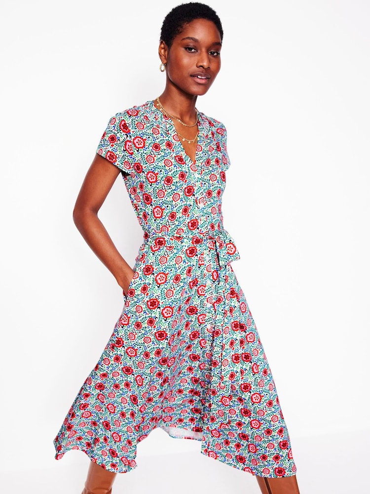 Boden White Sara Jersey Shirt Dress - Image 2 of 6