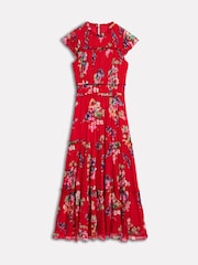Boden Red Sleeveless Ruffle Dress - Image 7 of 7