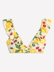 Boden Cream Evia Ruffle Bikini Top - Image 5 of 6