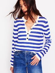 Boden Blue Liv Henley Jumper - Image 2 of 8