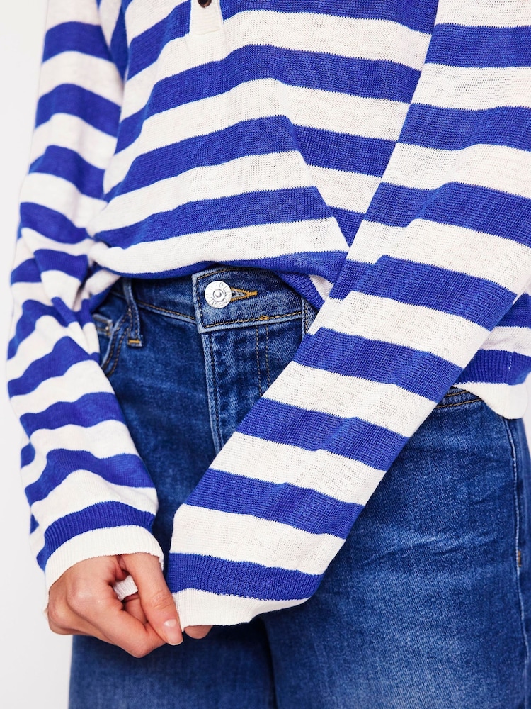 Boden Blue Liv Henley Jumper - Image 6 of 8