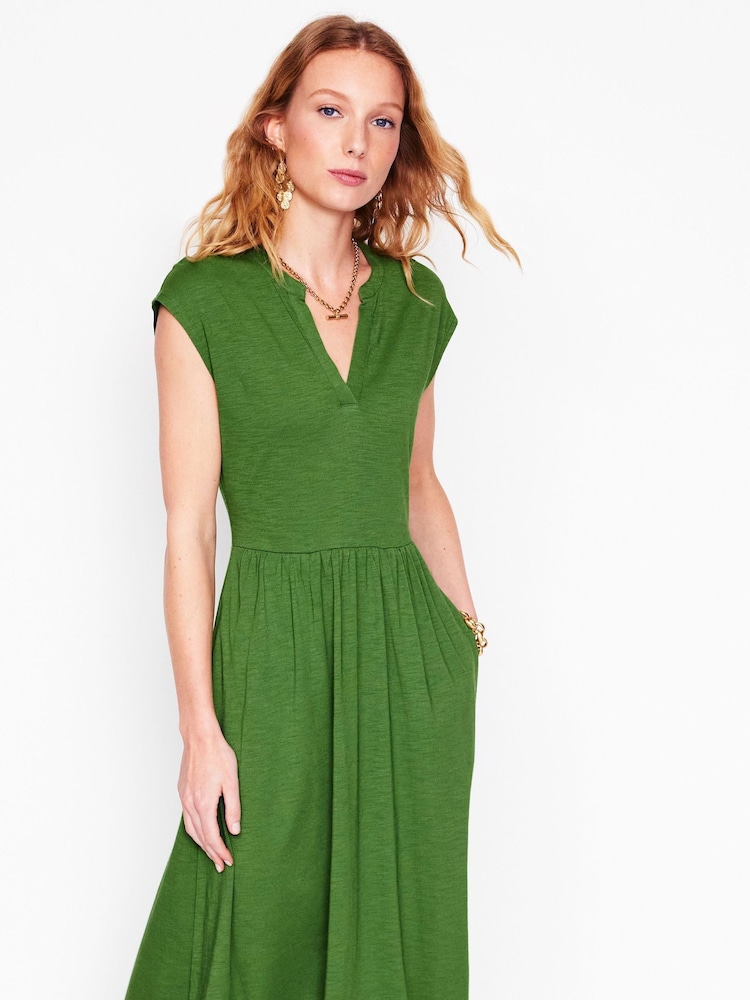 high low halter bridesmaid dress Halter A-Line Chiffon Bridesmaid Dress With Slit in Sage main image 1