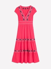 Boden Pink Embroidered Jersey Dress - Image 5 of 5