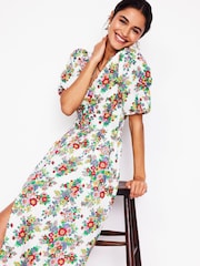 Boden Multi Lillian 100% Cotton Midi Dress - Image 4 of 6