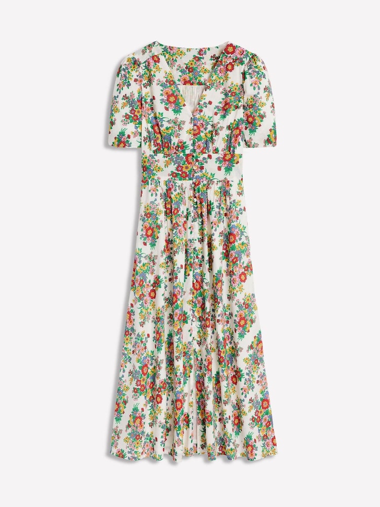Boden Multi Lillian 100% Cotton Midi Dress - Image 6 of 6