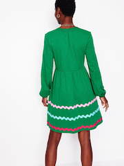 Boden Green 100% Cotton Corinna Ric Rac Jersey Dress - Image 3 of 5