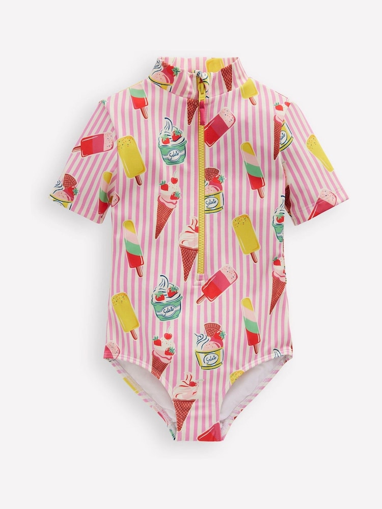 Boden Pink Short Sleeved Swimsuit - Image 1 of 3