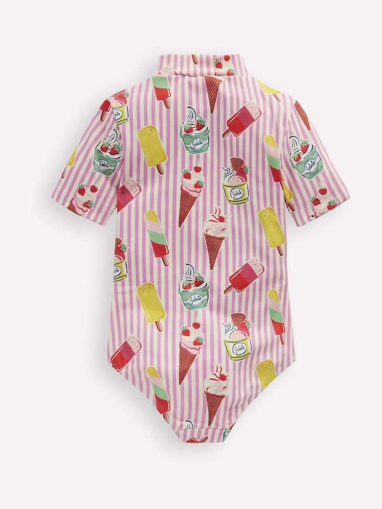 Boden Pink Short Sleeved Swimsuit - Image 2 of 3