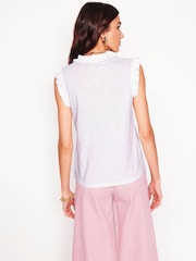 Boden White Lola Sleeveless Top - Image 2 of 6