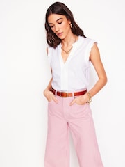 Boden White Lola Sleeveless Top - Image 4 of 6