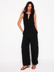 Boden 100% Cotton Smocked Double Cloth Jumpsuit - Imagen 1 de 5