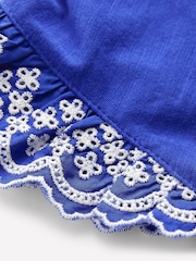 Boden Blue Margaret Broderie Frill 100% Cotton T-Shirt - Image 3 of 3