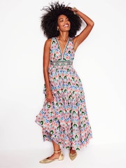 Boden Multi Serena Tie Maxi Dress - Image 1 of 4