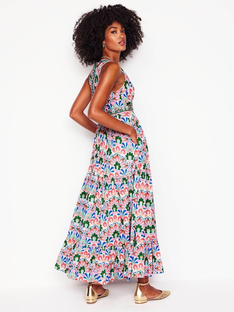 Boden Multi Serena Tie Maxi Dress - Image 2 of 4