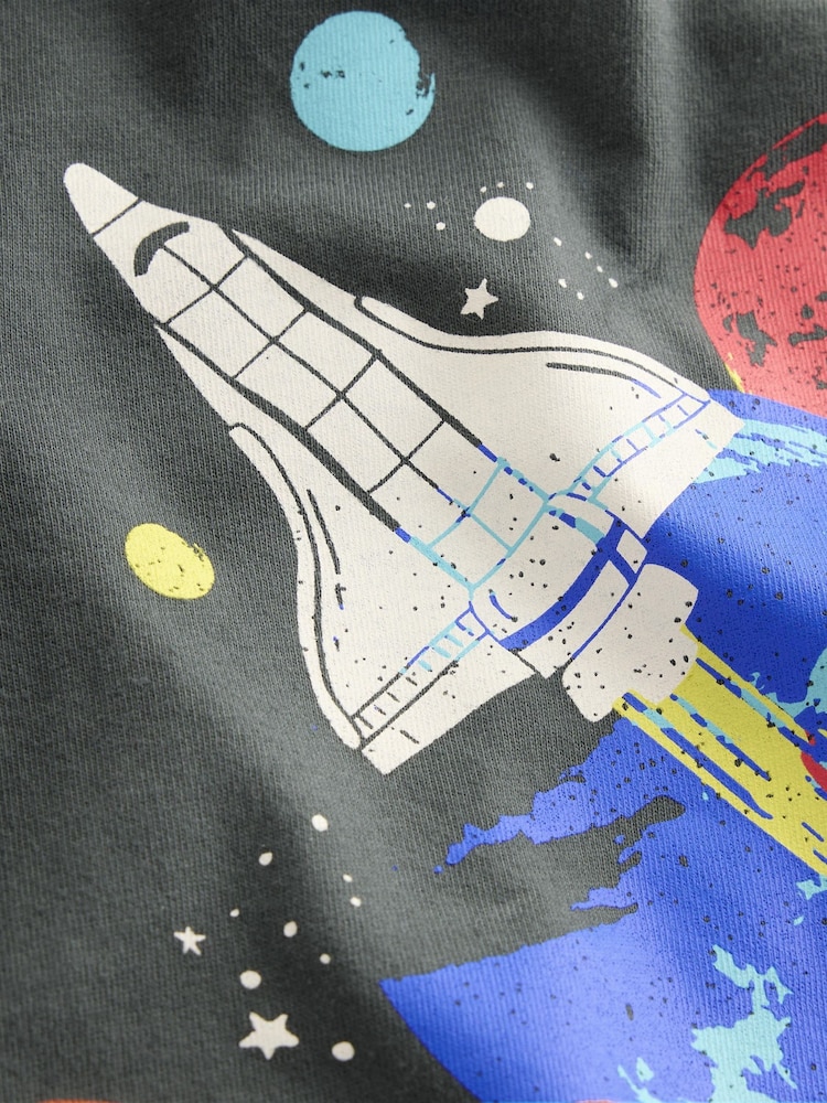 Boden Grey Front and Back Graphic 100% Cotton T-Shirt - Image 3 of 3 Boden Grey Front and Back Graphic 100% Cotton T-Shirt - Image 3 of 3