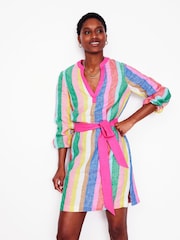 Boden Multi Cleo Tie Waist Linen Dress - Image 2 of 6