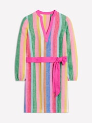Boden Multi Cleo Tie Waist Linen Dress - Image 6 of 6