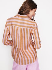 Boden Pink Sienna Linen Shirt - Image 4 of 6