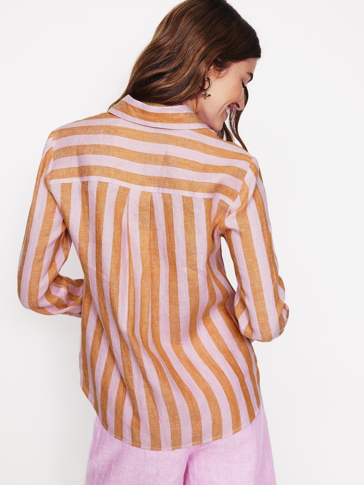 Boden Pink Sienna Linen Shirt - Image 4 of 6
