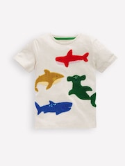 Boden Cream Shark Bouclé T-Shirt - Image 2 of 4