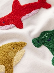 Boden Cream Shark Bouclé T-Shirt - Image 4 of 4