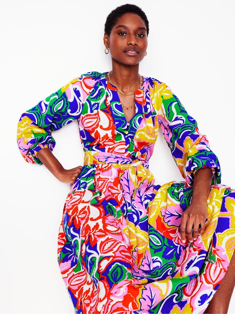Boden Multi 100% Cotton Faye Double Cloth Dress - Image 1 of 5