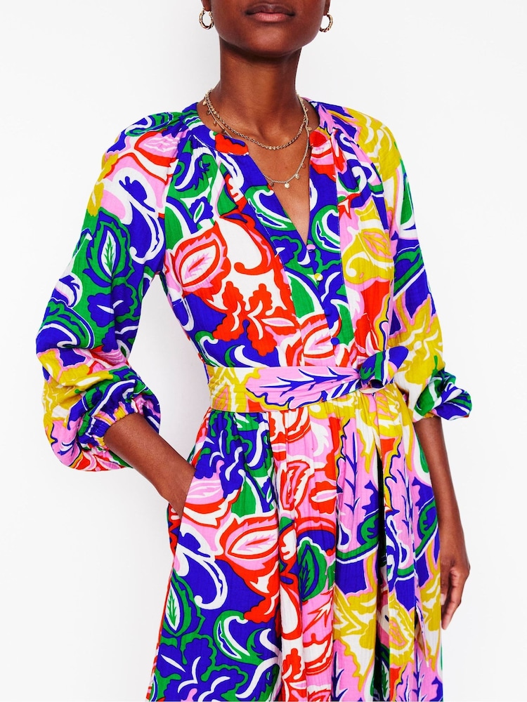 Boden Multi 100% Cotton Faye Double Cloth Dress - Image 2 of 5