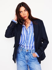 Boden Blue Stamford Linen Blazer - Image 1 of 6