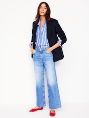Boden Blue Stamford Linen Blazer - Image 4 of 6