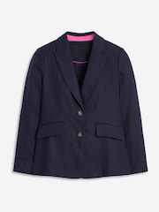 Boden Blue Stamford Linen Blazer - Image 6 of 6