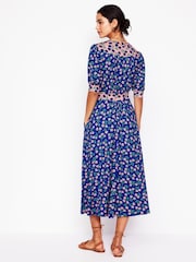 Boden Blue Lily Jersey Midi Tea Dress - Image 2 of 7