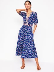 Boden Blue Lily Jersey Midi Tea Dress - Image 5 of 7