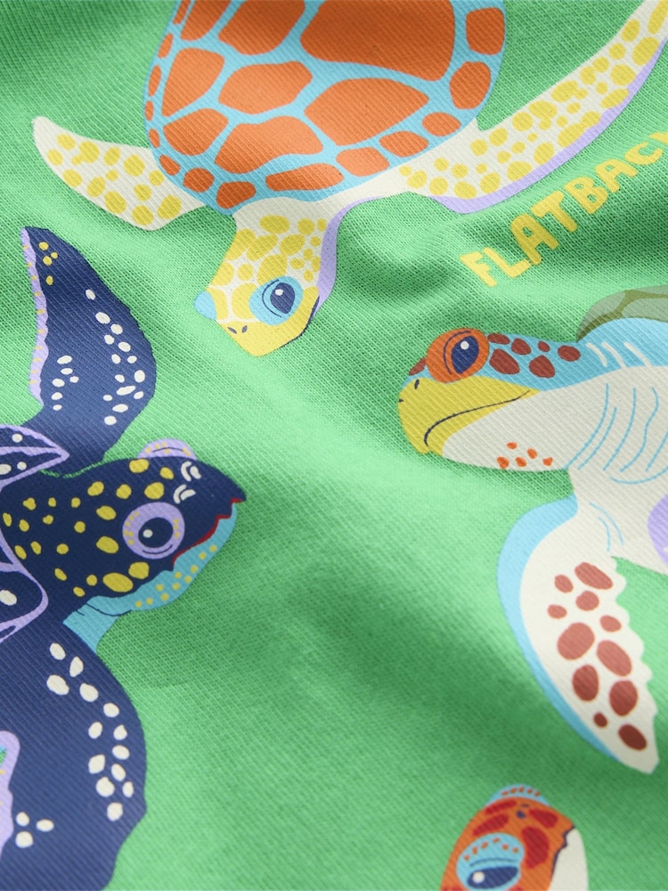 Boden Green Turtle Front and Back Graphic 100% Cotton T-Shirt - Image 3 of 3 Boden Green Turtle Front and Back Graphic 100% Cotton T-Shirt - Image 3 of 3