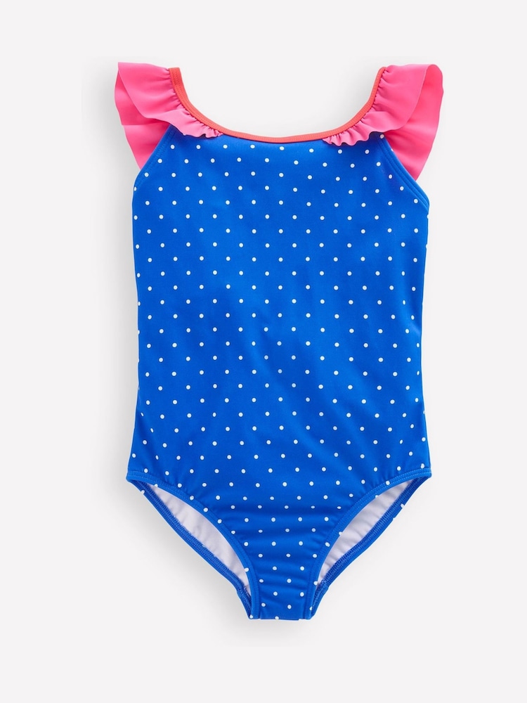Boden Blue Hallie Frill Strap Swimsuit - Image 2 of 4 Boden Blue Hallie Frill Strap Swimsuit - Image 2 of 4