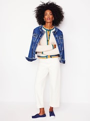 Boden Cream Libby Knitted Jacket - Image 4 of 7