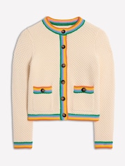 Boden Cream Libby Knitted Jacket - Image 6 of 7