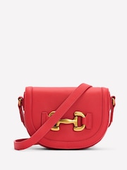 Boden Red Snaffle Mini Leather Satchel Bag - Image 2 of 5