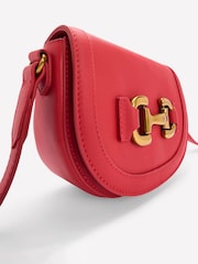 Boden Red Snaffle Mini Leather Satchel Bag - Image 4 of 5