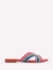 Boden Red Striped Flat Sandals - Image 2 of 5