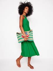 Boden Green Carla Linen Midi Dress - Image 1 of 6