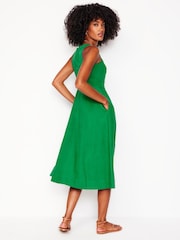 Boden Green Carla Linen Midi Dress - Image 2 of 6