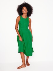 Boden Green Carla Linen Midi Dress - Image 3 of 6