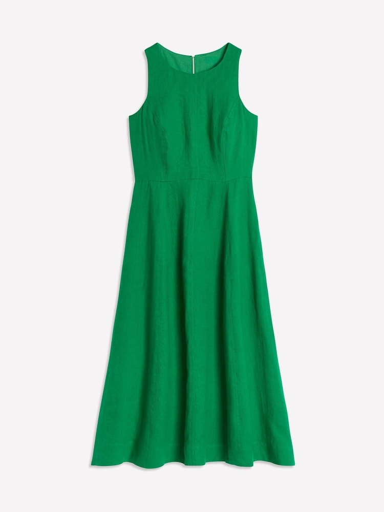 Boden Green Carla Linen Midi Dress - Image 6 of 6