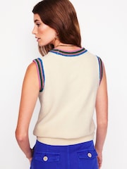Boden Cream Callie Crochet Trim Tank - Image 3 of 5