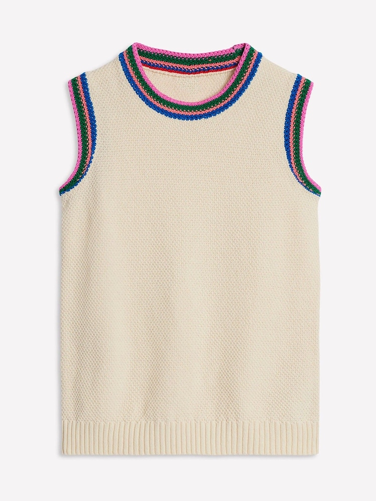 Boden Cream Callie Crochet Trim Tank - Image 5 of 5 Boden Cream Callie Crochet Trim Tank - Image 5 of 5