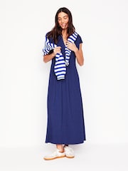 Boden Blue Chloe Jersey Midi Dress - Image 6 of 7