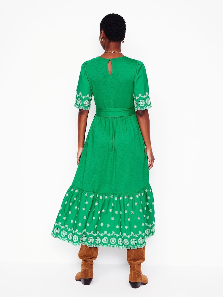 Grün - Boden Isabel Broderie Mix Maxi Dress - Bild 2 von 5
